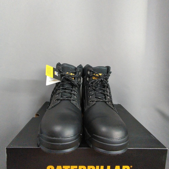 CAT Caterpillar Work Boots Mens 11.5 Wide Black Mobilize Alloy Toe New